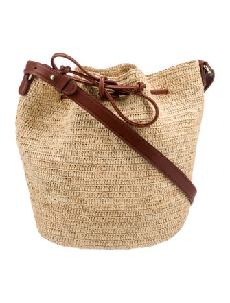 Sézane Raffia Bucket Bag