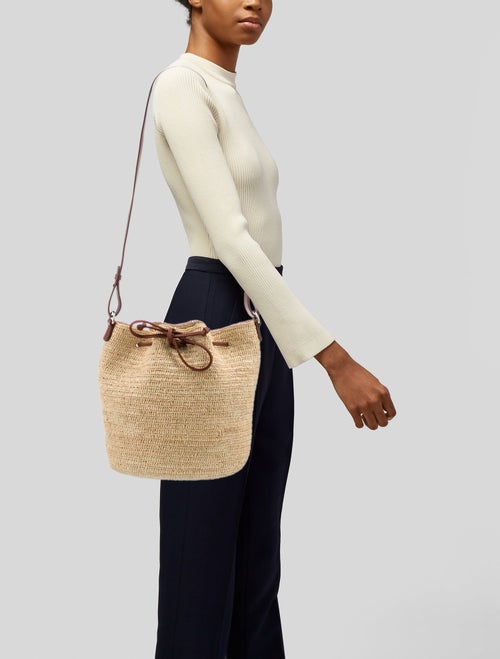 Sézane Raffia Bucket Bag