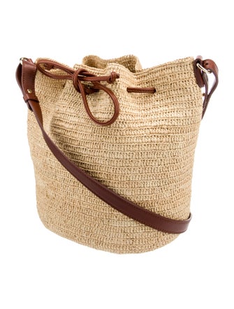 Sézane Raffia Bucket Bag