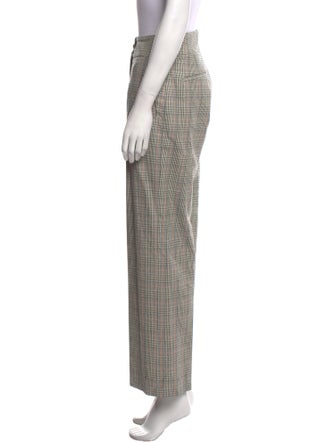 Sézane Plaid Print Wide Leg Pants