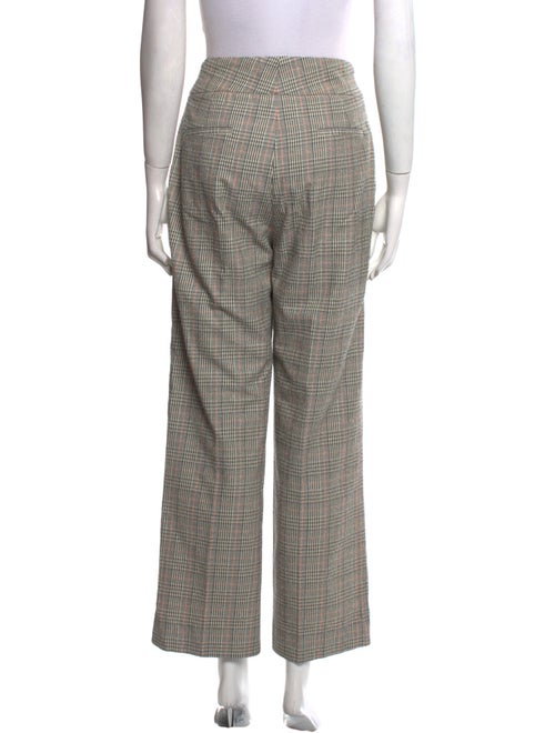 Sézane Plaid Print Wide Leg Pants