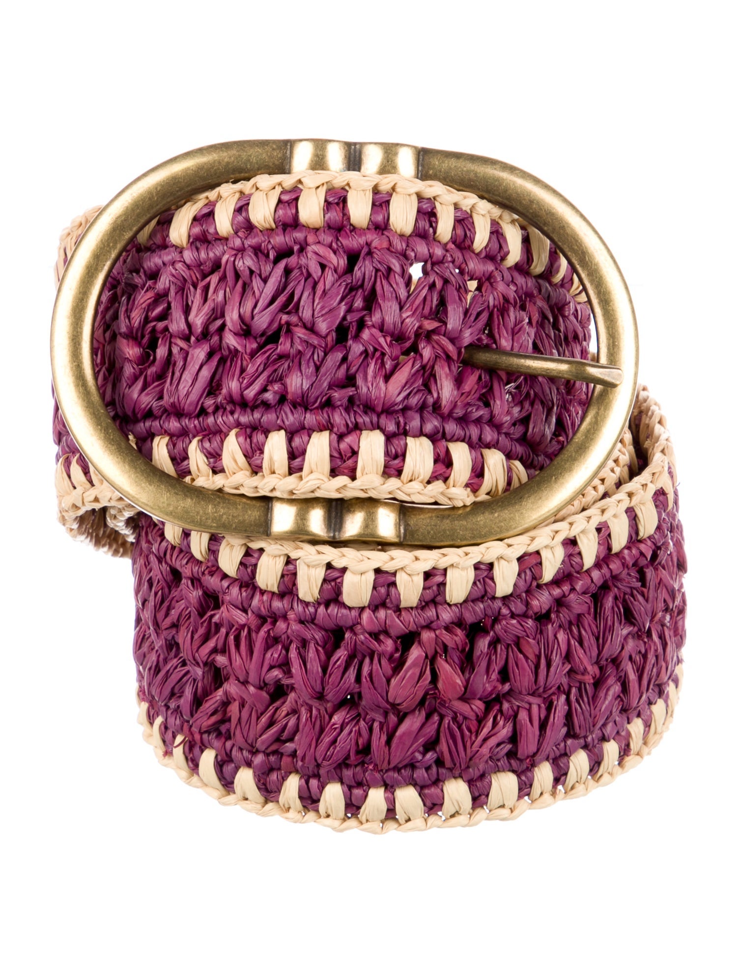 Sézane Wide Raffia Belt w/ Tags - Purple Belts, Accessories ...