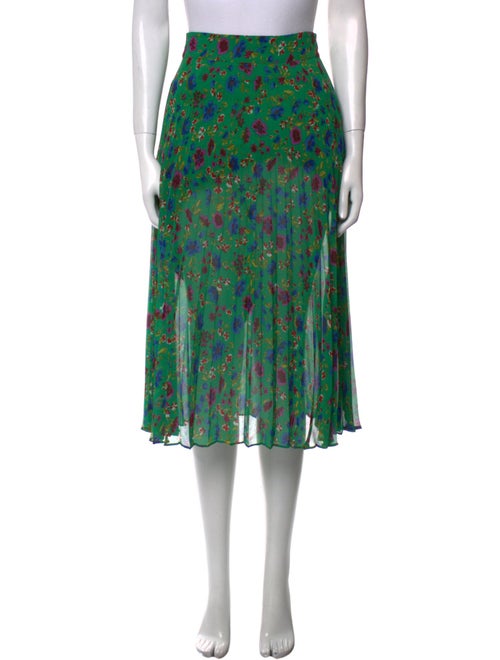 Sézane Floral Print Knee-Length Skirt