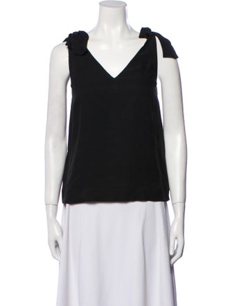 Sézane Silk V-Neck Top