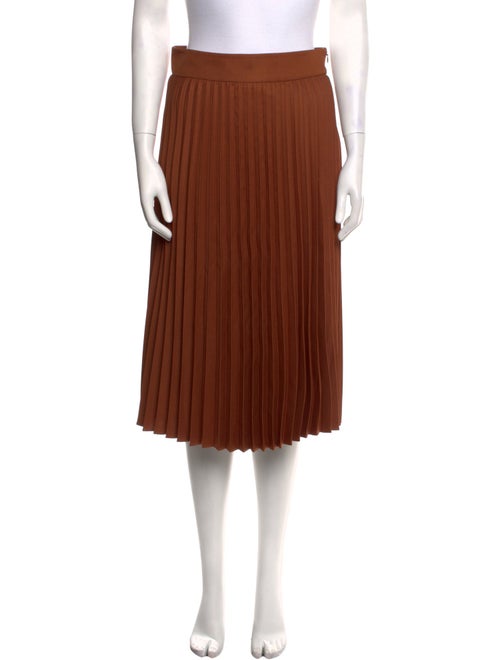 Sézane Pleated Accents Midi Length Skirt