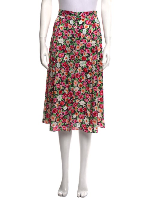 Sézane Floral Print Midi Length Skirt