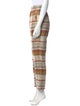 Sézane Plaid Print Straight Leg Pants