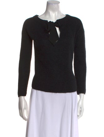 Sézane Scoop Neck Long Sleeve Top