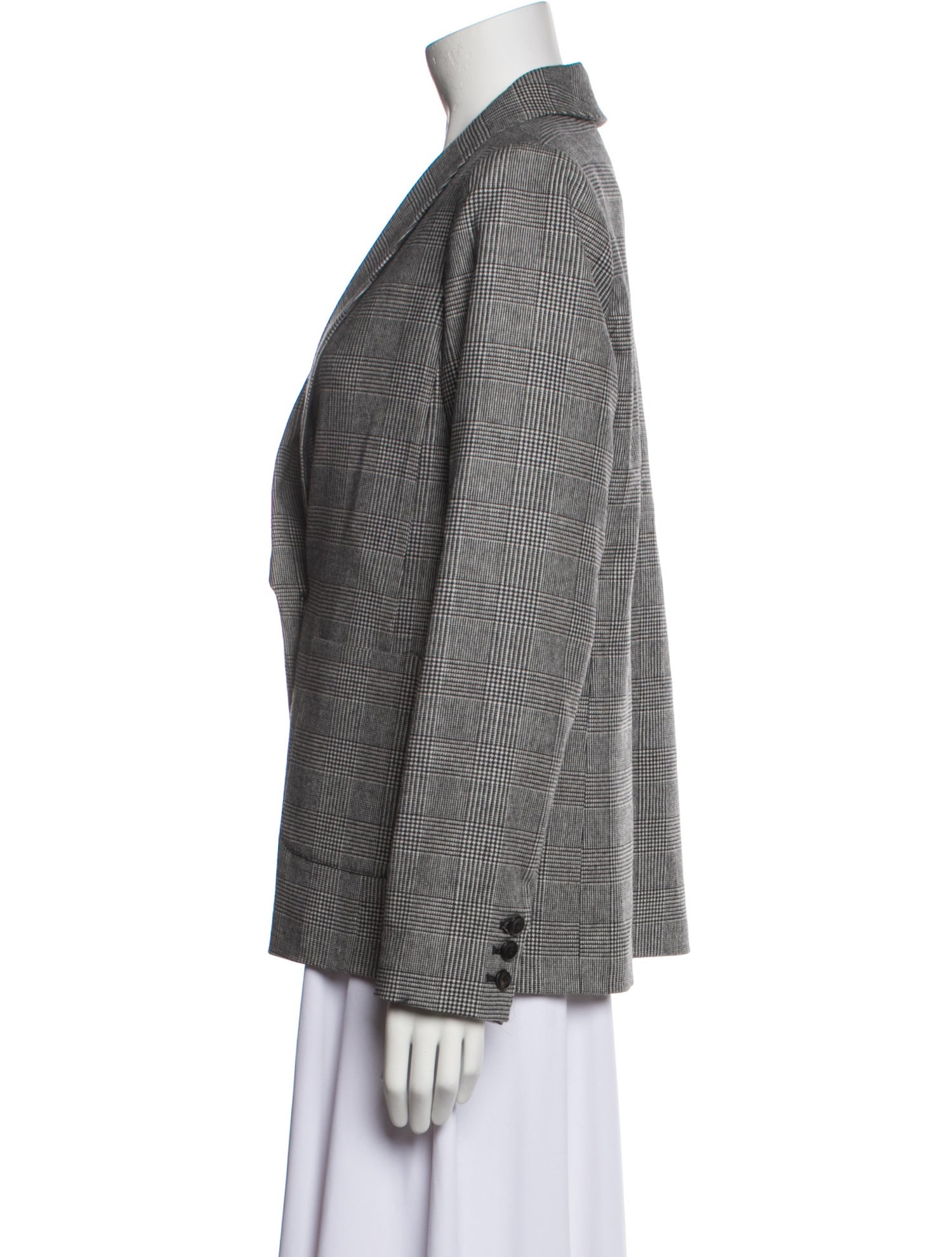 Sézane Plaid Print Blazer