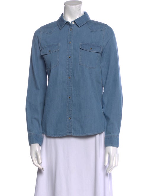 Sézane Long Sleeve Button-Up Top