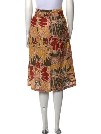 Sézane Printed Midi Length Skirt