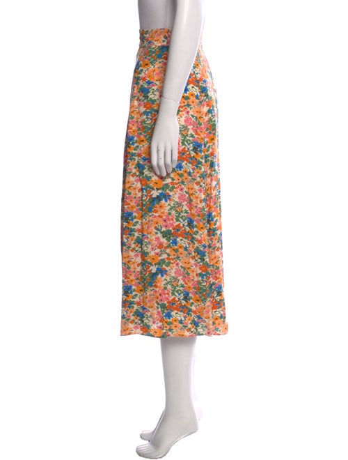 Sézane Printed Midi Length Skirt