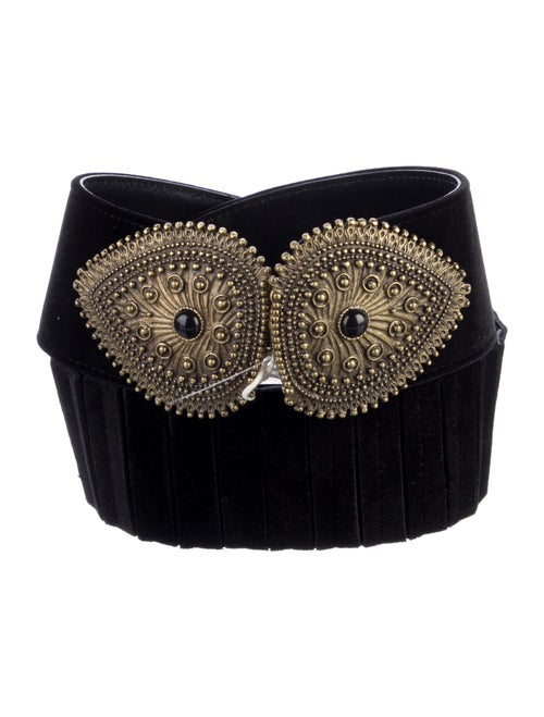 Sézane Wide Velvet Waist Belt