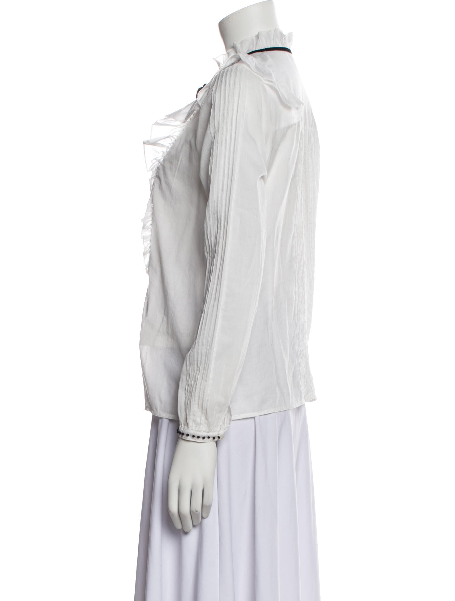 Sézane Long Sleeve Button-Up Top