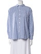 Sézane Striped Long Sleeve Button-Up Top
