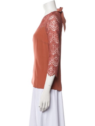 Sézane Silk Crew Neck Top