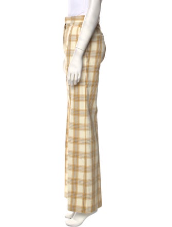 Sézane Plaid Print Wide Leg Pants