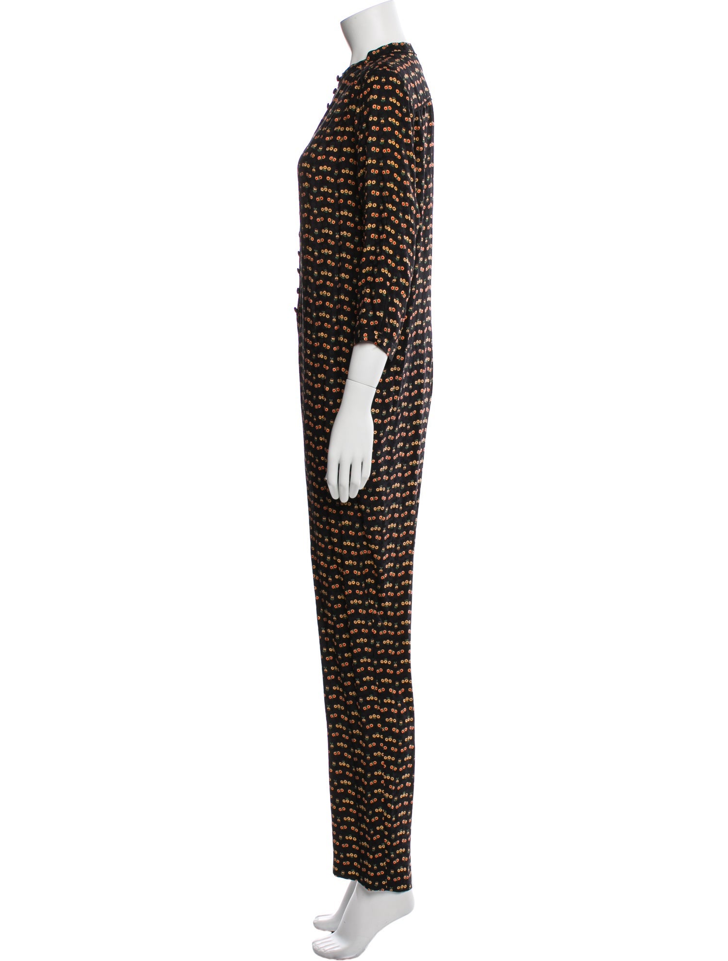 Sézane Silk Polka Dot Print Jumpsuit