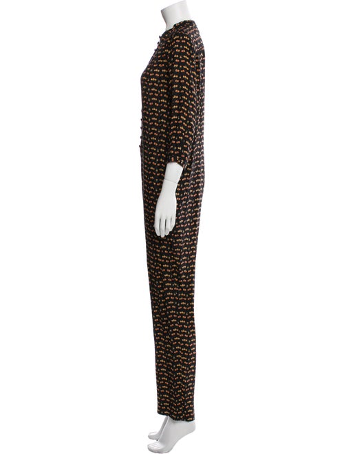 Sézane Silk Polka Dot Print Jumpsuit