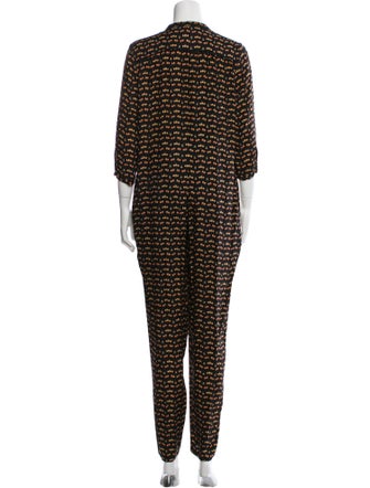 Sézane Silk Polka Dot Print Jumpsuit