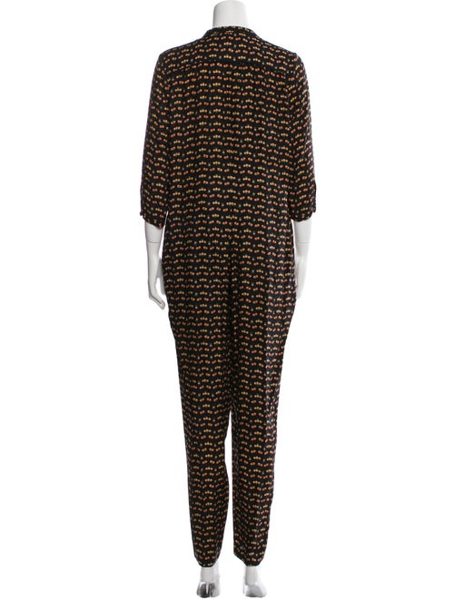 Sézane Silk Polka Dot Print Jumpsuit