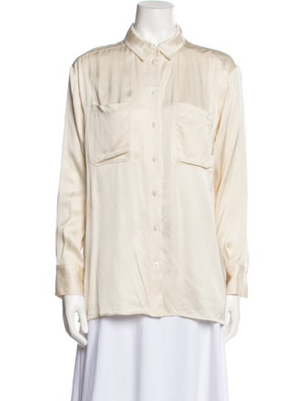 Sézane Long Sleeve Button-Up Top