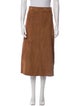 Sézane Calfskin Midi Length Skirt