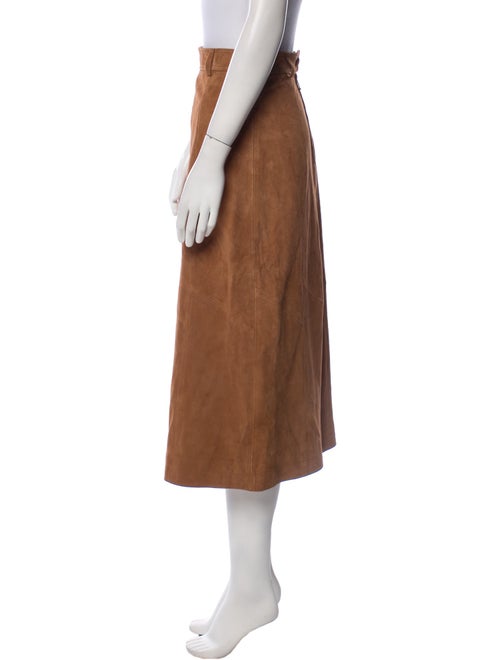 Sézane Calfskin Midi Length Skirt
