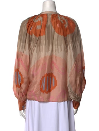 Sézane Silk Printed Blouse