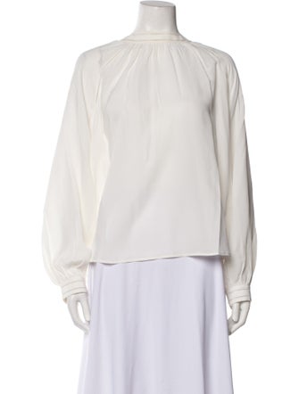 Sézane Silk Bateau Neckline Blouse