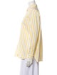 Sézane Striped Long Sleeve Button-Up Top