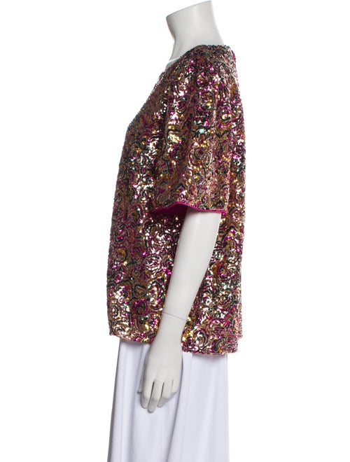 Sézane Floral Print Bateau Neckline Blouse