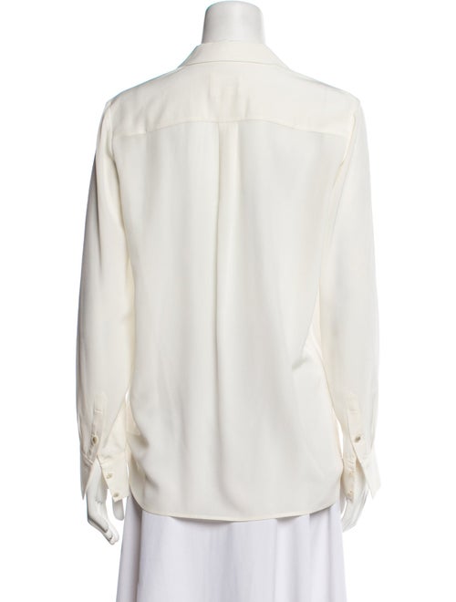 Sézane Silk Long Sleeve Button-Up Top