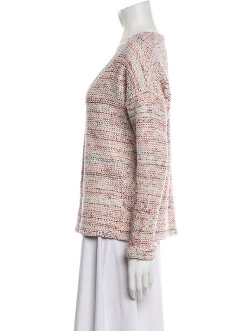 Sézane Striped V-Neck Sweater