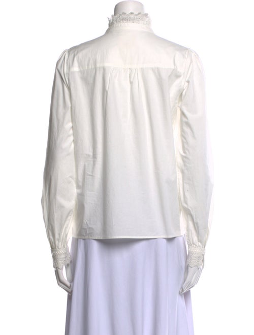 Sézane Mock Neck Long Sleeve Blouse