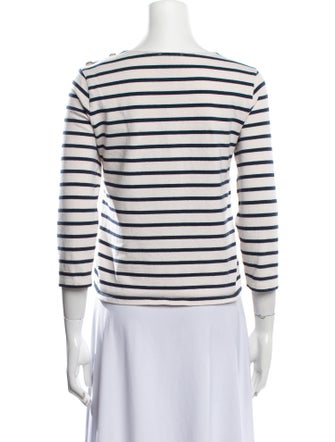 Sézane Striped Bateau Neckline Top