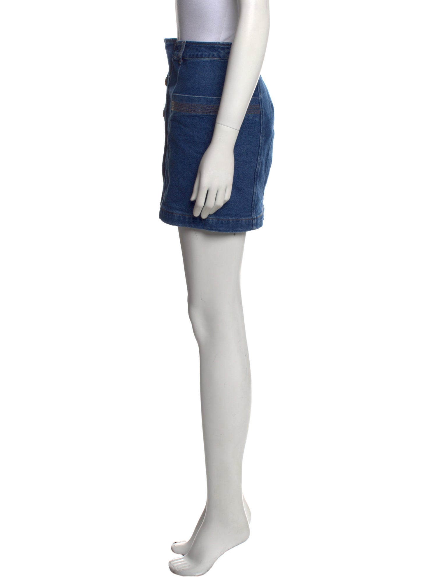 Sézane Leather Mini Skirt