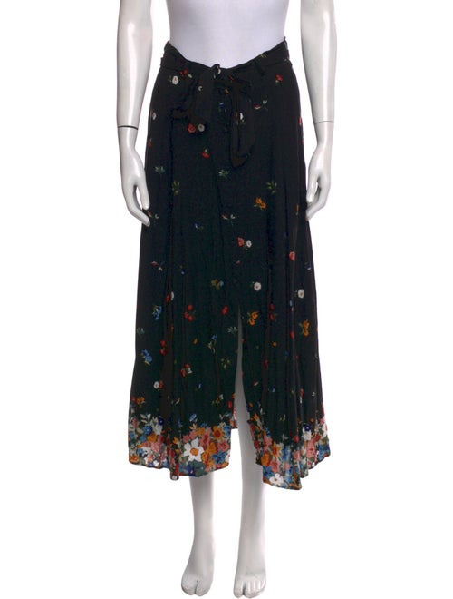 Sézane Floral Print Midi Length Skirt