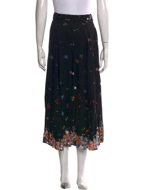 Sézane Floral Print Midi Length Skirt