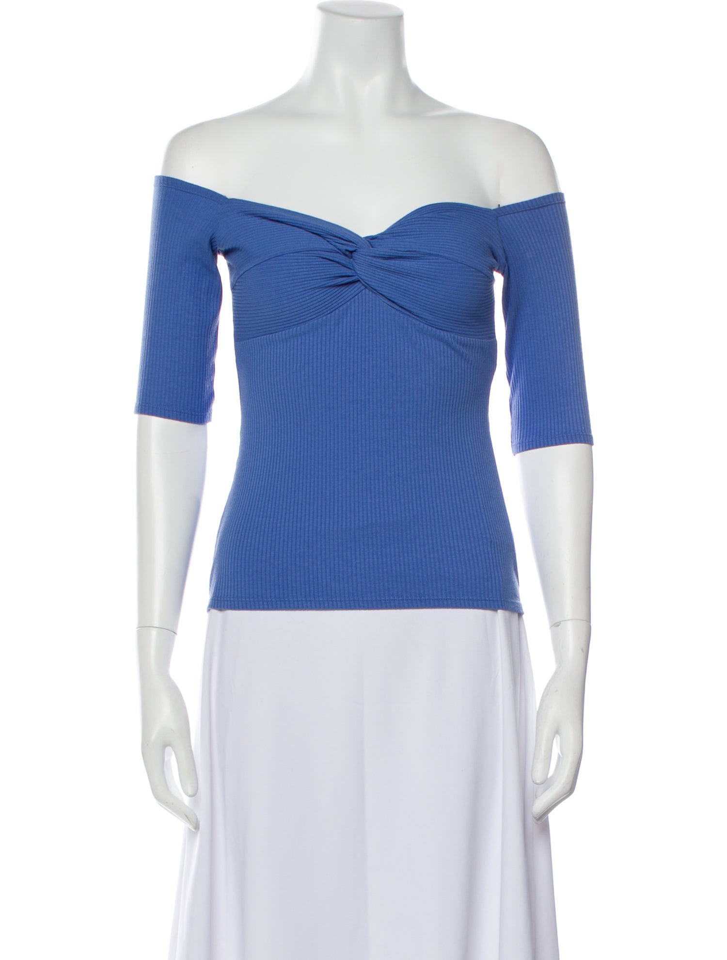 Sézane Off-The-Shoulder Three-Quarter Sleeve Top