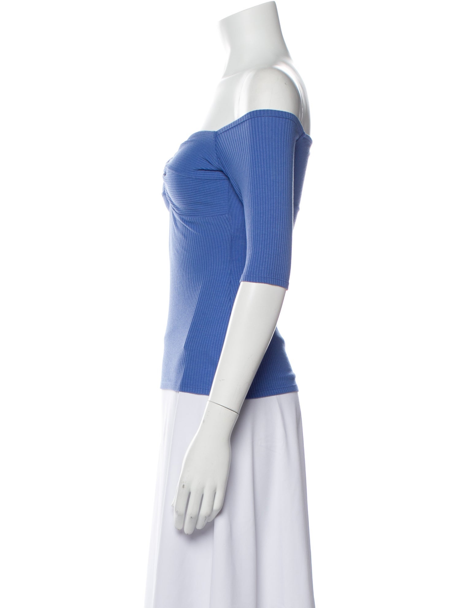 Sézane Off-The-Shoulder Three-Quarter Sleeve Top