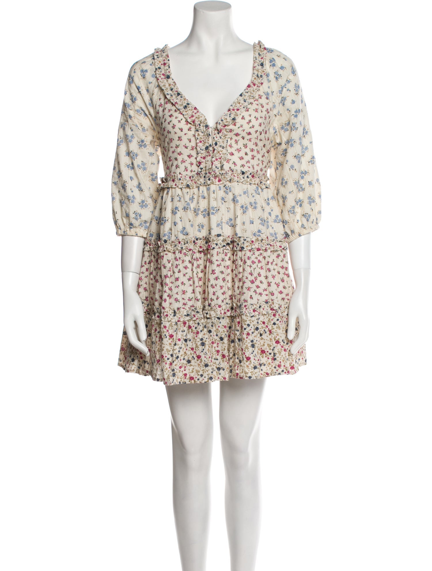 Sézane Floral Print Mini Dress