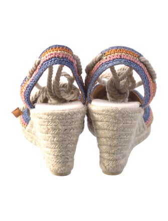 Sézane Raffia Striped Slingback Pumps