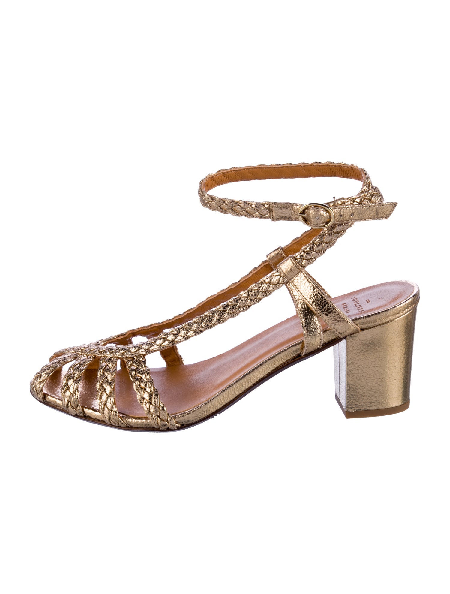 Sézane Leather Braided Accents Sandals