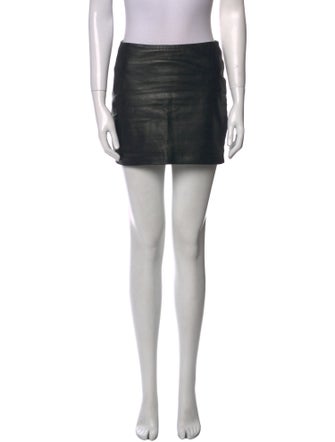 Sézane Leather Mini Skirt