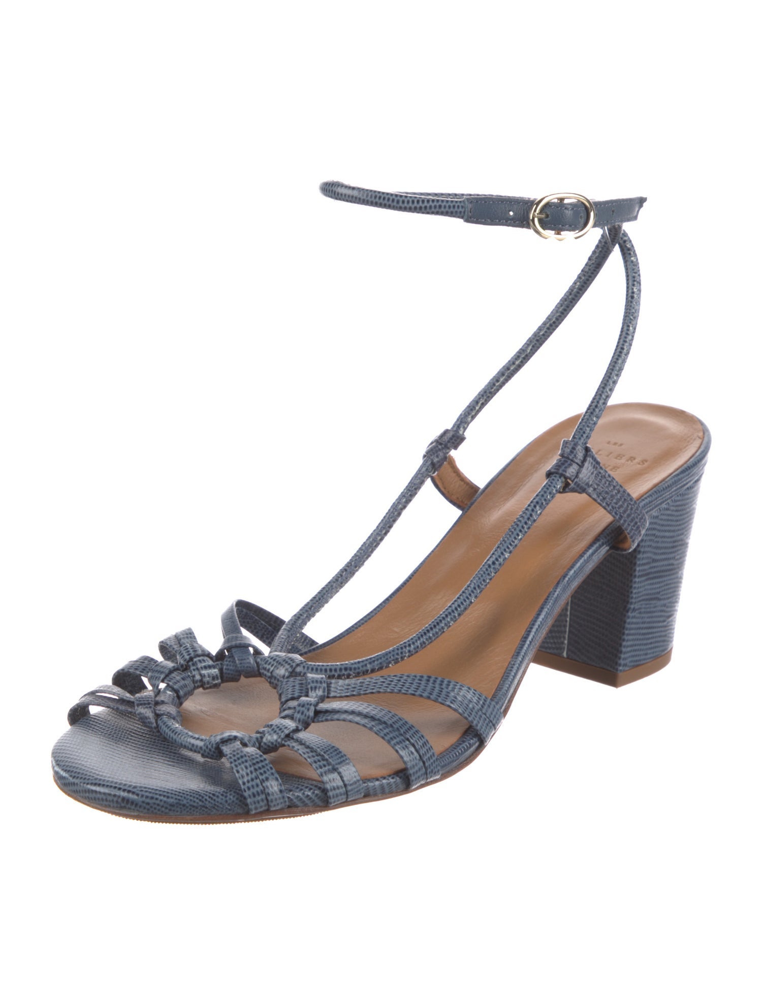 Sézane Leather T-Strap Sandals