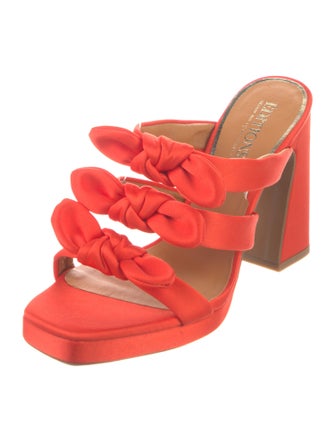 Sézane Velvet Bow Accents Mules