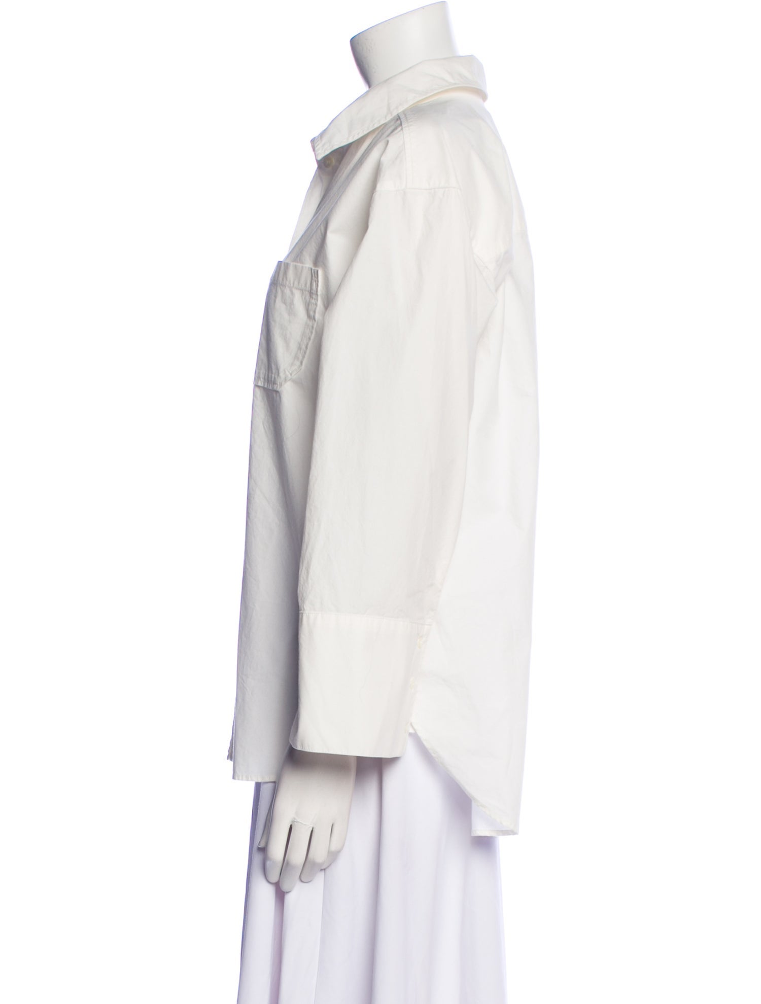 Sézane Three-Quarter Sleeve Button-Up Top