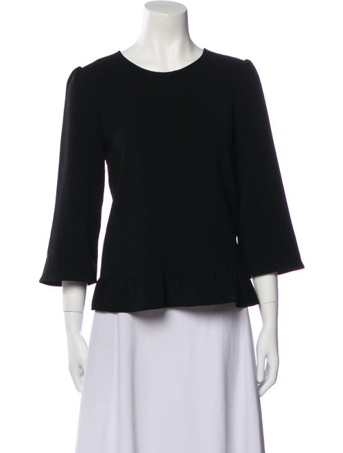 Sézane Scoop Neck Three-Quarter Sleeve Top