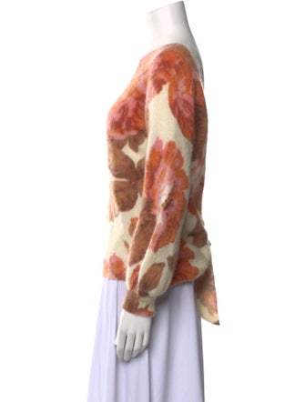 Sézane Printed Bateau Neckline Sweater